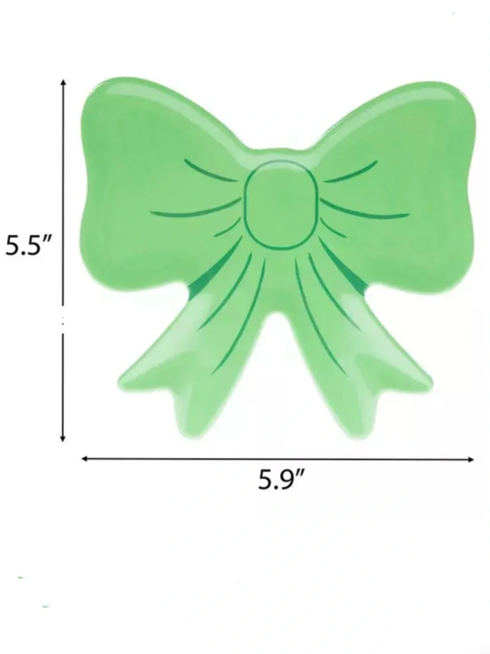 Bow Plate The Spring Shop Green Bright Bow Plate- Party Bow Tray -Bow Dish-NEW